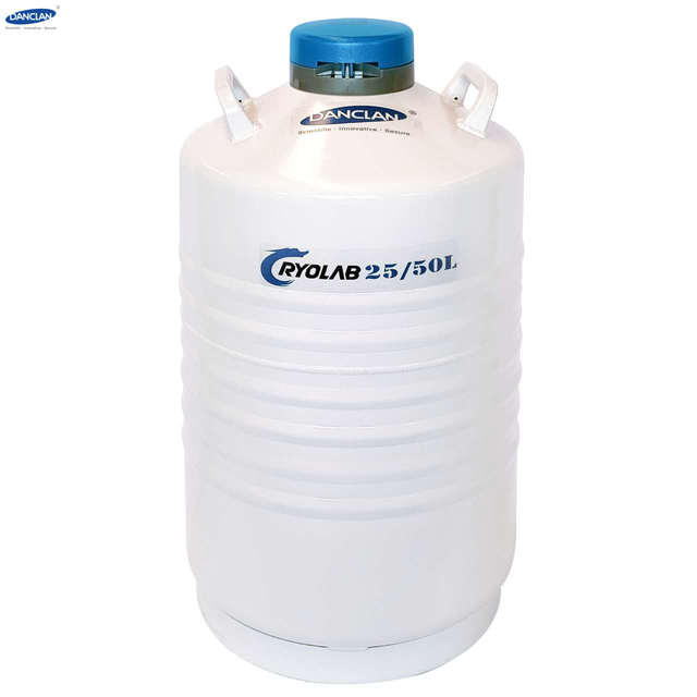 25 Liters Lab Animal Sperm Semen Storage Portable Dewar Laboratory Liquid Nitrogen Tank 179 Days Working Duration Livestock 