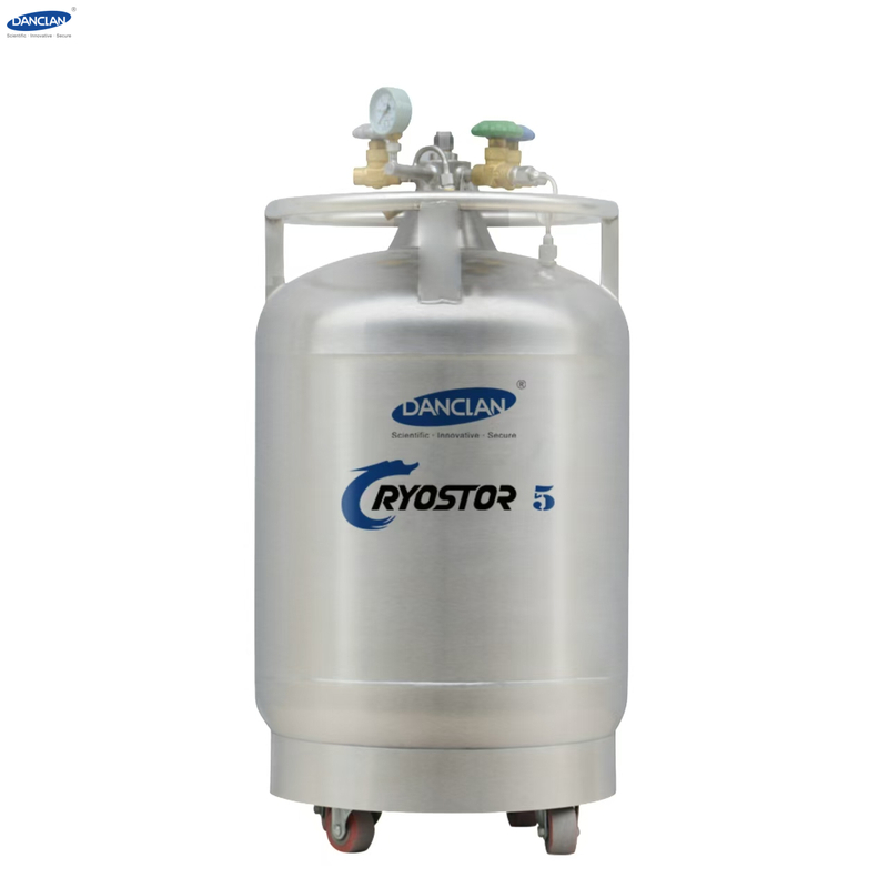 Low Pressure Cryostor Supply Tank 5L for LN2 Transfer Self-pressurizing Refueling Tank