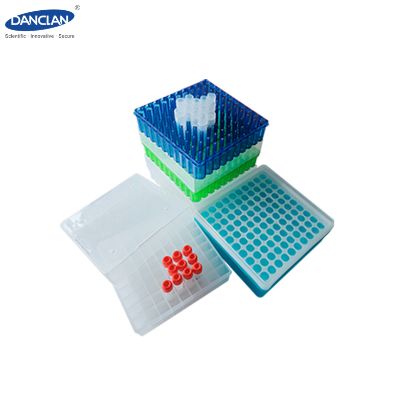 External Threaded Vial Cryo Box for Cryogenic Freezer