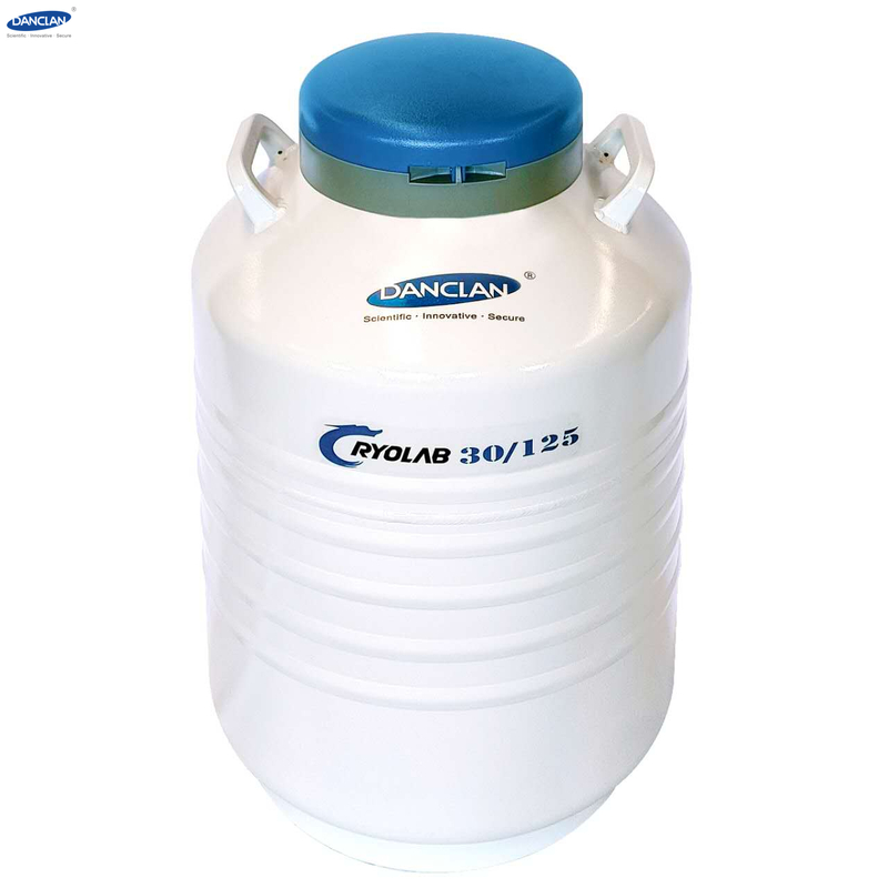 30 Liters Lab Animal Sperm Semen Storage Portable Dewar Laboratory Liquid Nitrogen Tank 125 Days Working Duration Livestock 